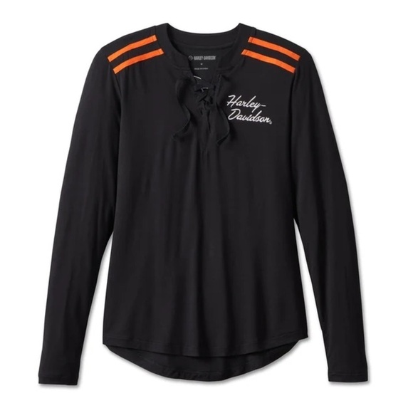 Harley-Davidson Tops - Harley Davidson Women's Iconic Laced Front Henley